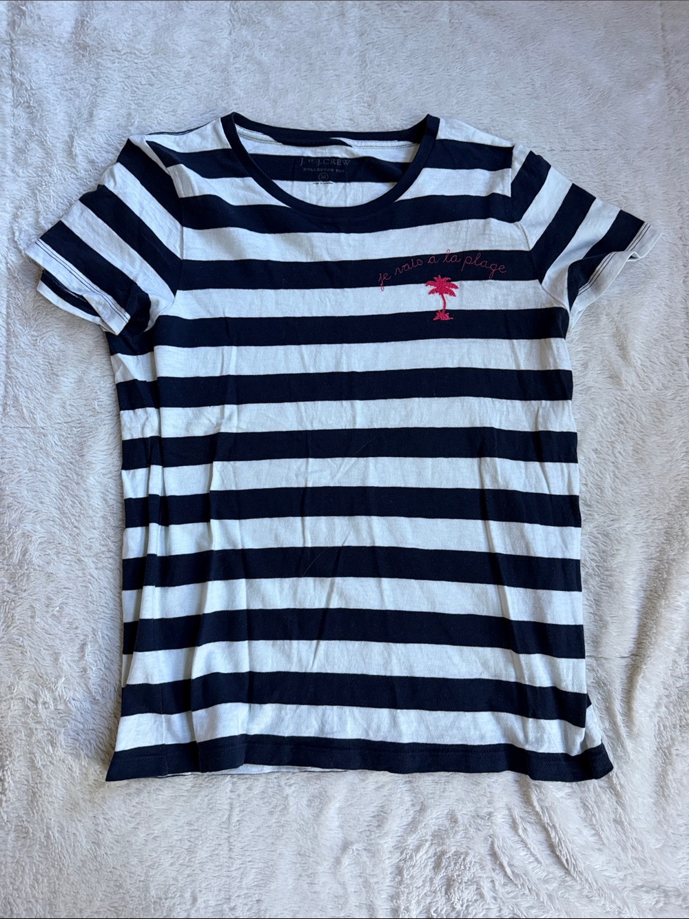 J by J. Crew “Je Vais A La Plage” Striped Beach Slub Tee